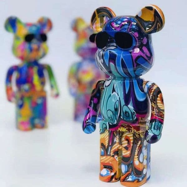 Violent Bear Bluetooth Gift Creative Graffiti Painted Desktop Wireless Ornament Speaker