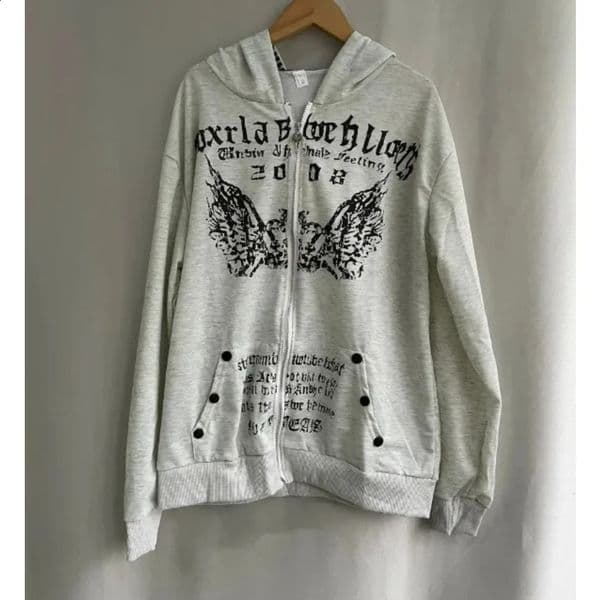 American Trend Joker Hip Hop Zipper Hoodie Women Street Y2K Harajuku Vintage Sweatshirt Unisex Punk Rock Cardigan 250814