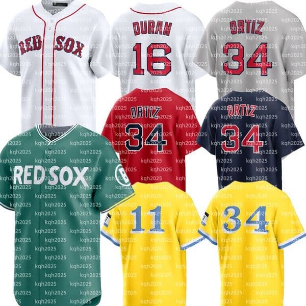 Custom men Red Sox Baseball Jersey Roman Anthony David Ortiz Ceddanne Rafaela Alex Bregman Garrett Crochet Masataka Yoshida Triston Casas Jarren Duran connor Wong