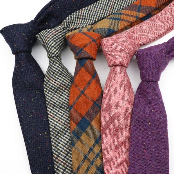 Thick Cashmere Wool Gentleman Solid Color Necktie 7CM Formal Wedding Party Europen Style Red Brown Green Gray Clothing Tie Gift 250815