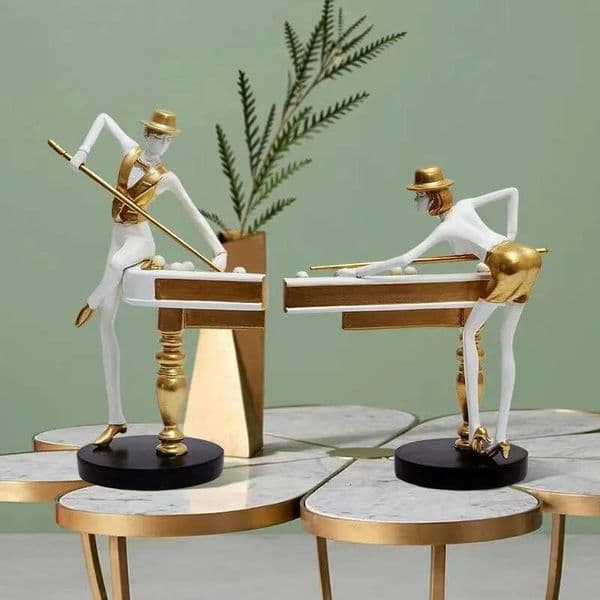 Nordic Billiard Resin Ornament, Decor Crafts,Statue,Office Desk, Figurines Decoration, Bookcase Sculpture, Home Accessories high-quality