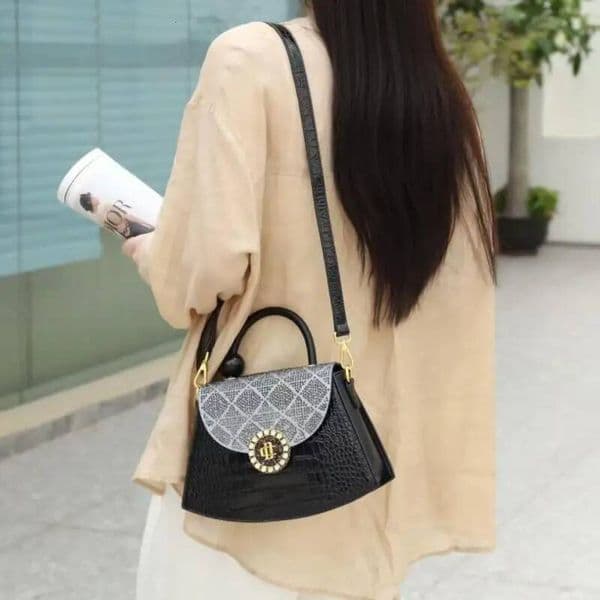 bags Luxury Saddle Ladies Hand Bag White Wedding Handbag Bride Diamond Shoulder Bag Hard Pu Crocodile Printed Leather Purses Red Designer Bag