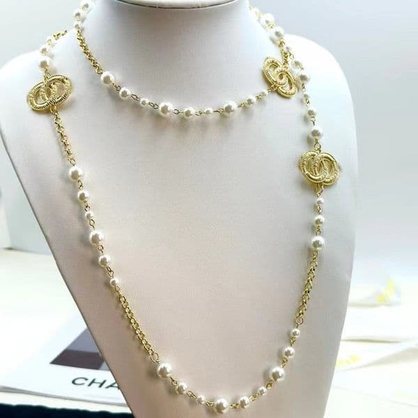 Pearl Necklaces Designer Jewelry Brand C-Letter Necklaces Choker Chain Fashion Women Wedding Jewelry Love Gifts