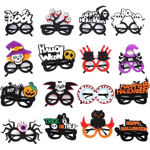 Halloween glasses cartoon plastic funny photo props ghost festival party decoration supplies holiday gift masquerade party dress