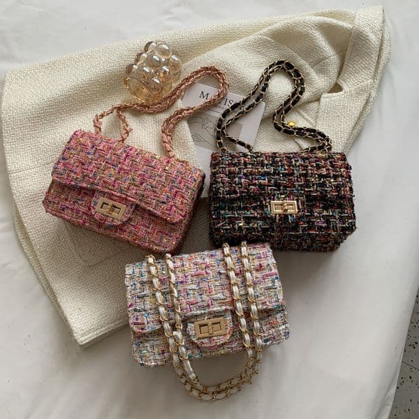 Free shipping designer Style Woolen Bag Women Bag New Trend 2025 Popular Korean FAshion Versatile Chain Shoulder Bag Crossbody BagT260518