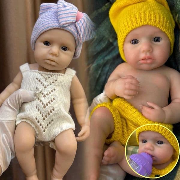 2026 New 33Cm Eyes Girl Loulou Silicone Reborn Baby Doll Can Open Mouth 3D Painted Skin Collectible Gift For Kids Keepsake Toys