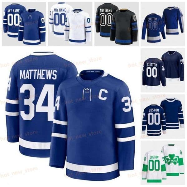#34 AustonS MatthewsS torontoS Hockey Jersey maple leafs jersey William Nylander Marner John Tavaress Max Domi Morgan Rielly Henry Thrun Matthew Knies jerseys