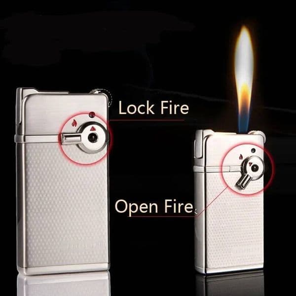 2024 New Jobon Double Flame Deformation Wheel Metal Cigar Iatable Windproof Lighter Smoking Men Exquisite Gift