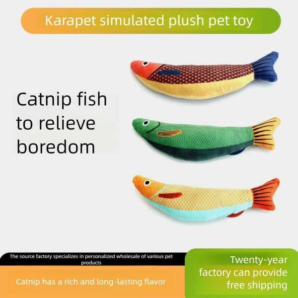 Fish Simulation Mint Self-Entertainment Boredom Relief Chew-Resistant Teasing Stick Kitten Pet Supplies Cat Toy