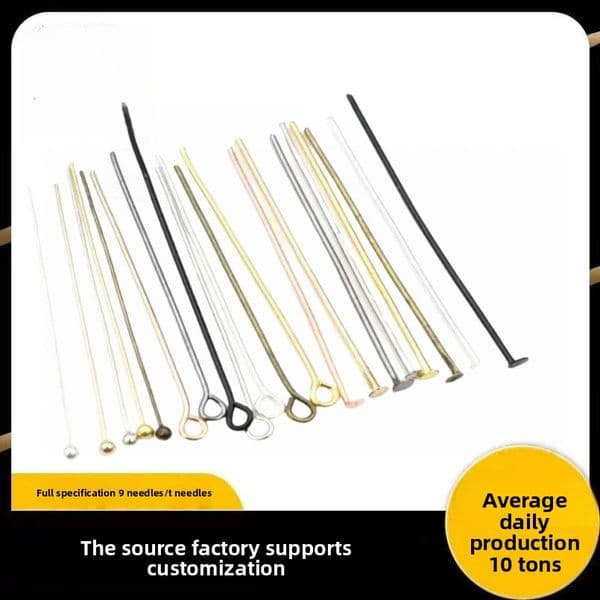 Color-Retaining T-Shape Beading Needle Material Connection DIY Jewelry Accessories Nine-Character