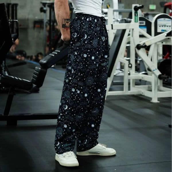 American Retro Thin Pants Mens Summer Breathable Quick Drying Loose Sports Fitness Casual Digital Printed 250815BANJIA