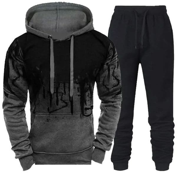 Autumn Winter Trending Tracksuits Men Camouflage Hoodie Pant 2 Piece Set Sports Wear 3d Ink Jogging Suits 250818BJ
