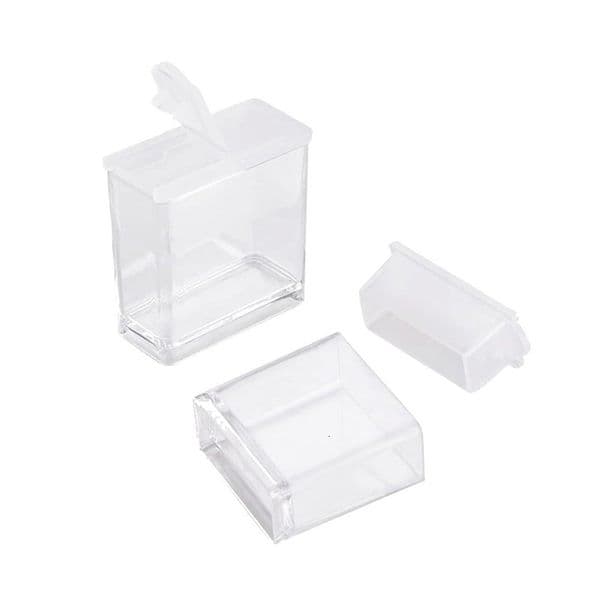 Small Round Square Bottle Desktop Miscellaneous Organizing Transparent Storage Box