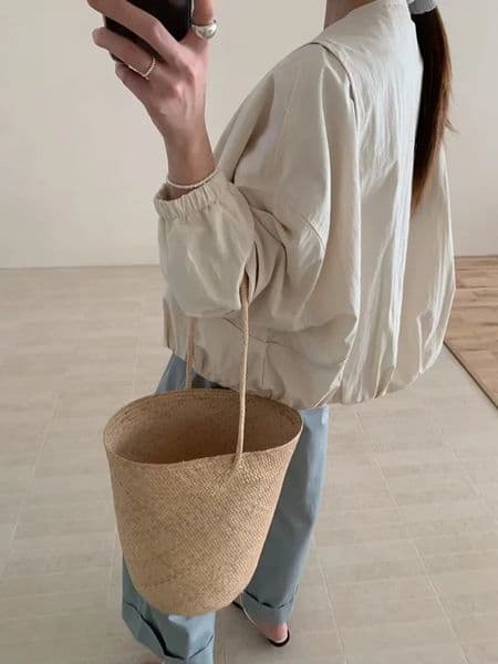 Korean Style Solid Color Womens Coat Loose High Street Spring Bomber Jacket Coat Womens Fashion Clothing 250901BJ