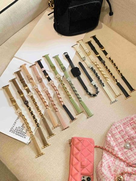 Lia Double 1pc Loop Leather Band 42/44/45/49mm 38/40/41mm for Watch Series Tra Se 8/7/6/5/4/3/2/1 Z260603