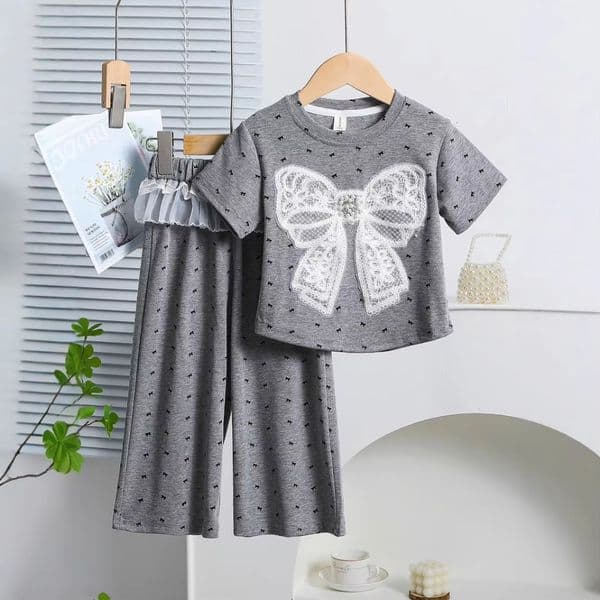 Childrens Sets Childrens Summer Short-sleeved Suit Two-piece Sports Suit Girls Clothes Kids Clothes Girls S260415