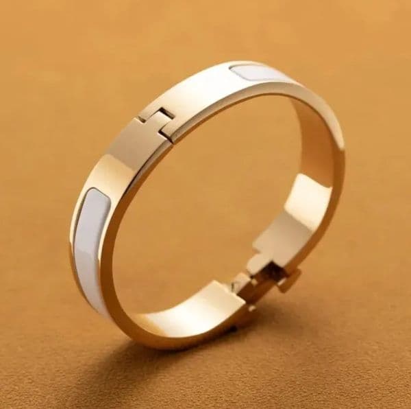 Bangle Designer Bracelet - 18K High Version - Non-fading Gold Rose Gold Silver Stainless Steel Matching Bracelet - Elegant Smooth Surface - High Quality - Luxurious Jewelry