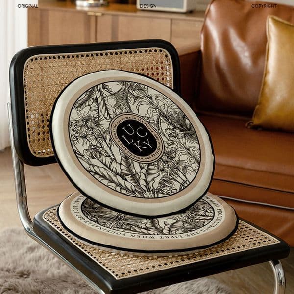 2025 new Light Style Dining Table Round Chair Home Office Seat Cushion Non-Slip Four Seasons ddmythur
