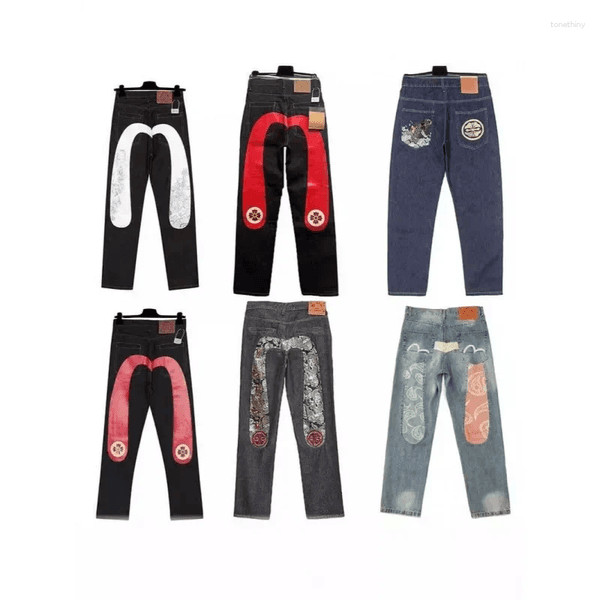 Men's Jeans Designer Jeans American Style Hip Hop Print Straight Leg Casual Versatile Slim Fit Fashionable Comfortable Wear