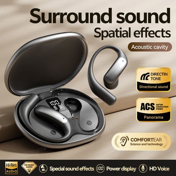 2025 Selected Long Battery Life Ear-hook Non-in-ear Private Model High headphones Appearance Wireless Bluetooth Earphones