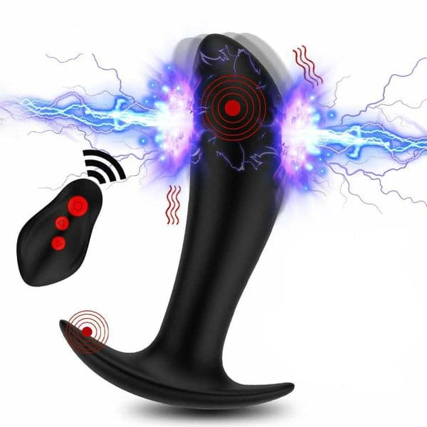 Butt Plug electric shock Anal Plug Vibrator 8 Frequency Prostate Massage Sex Toys For Men Women Wireless Remote Control Silicone gbamboo_9QY4
