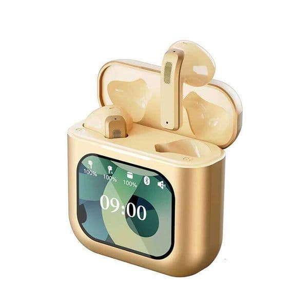 New Upgraded Version K1 TWS Earbuds ENC Noise Cancellation 8G Built-In Memory Tf Card Full Touch Screen Digital Light-Emitting Diode