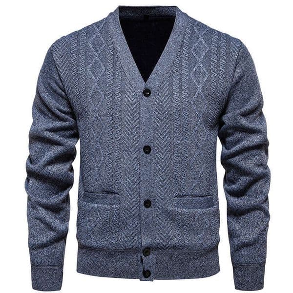 Autumn Winter New Men's Fashion Casual Versatile Plus Size Knit Sweater Cardigan Coat B5