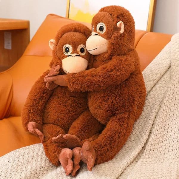 66cm Cartoon Gorilla Plush Toy Chimpanzees Monkey Soft Stuffed Doll Backpack Car Bag Room Decor Kid Gift250820BJ