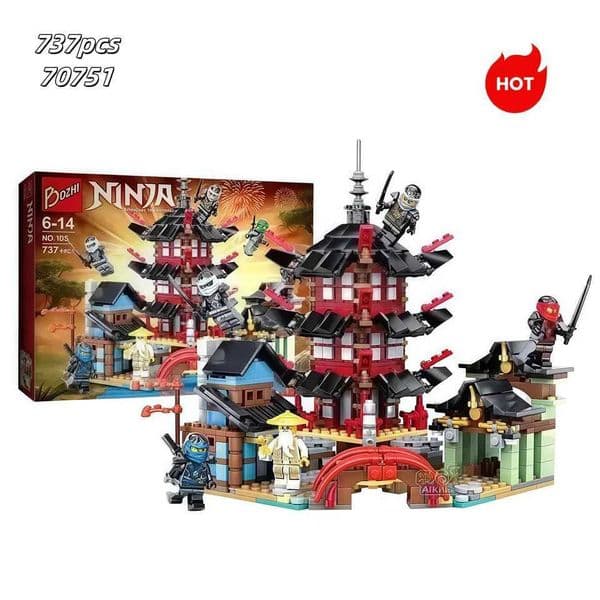 Build Block Set Model Kit 70751 Phantom Ninja Small Temple Eastern Model Engine Architecture Flagship Set 737 Pieces Including A Collection Of Building Blocks