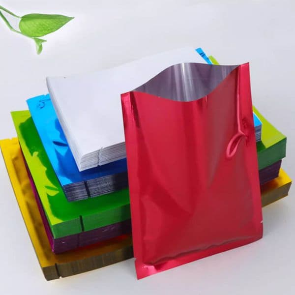 Unique Pure color Open Up Red Aluminum Foil Packging Bag Red Heat Seal Tea Snack Food Vacuum Mylar Packing Bag Coffee Pack 400pcs Wholesale