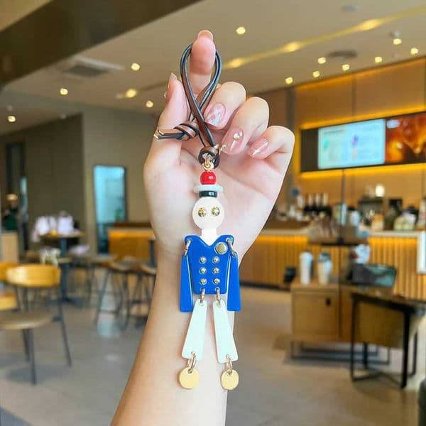Navy Style Robot Car Keychain Bag Decoration Couple Creative Gift Cute Accessories X250822