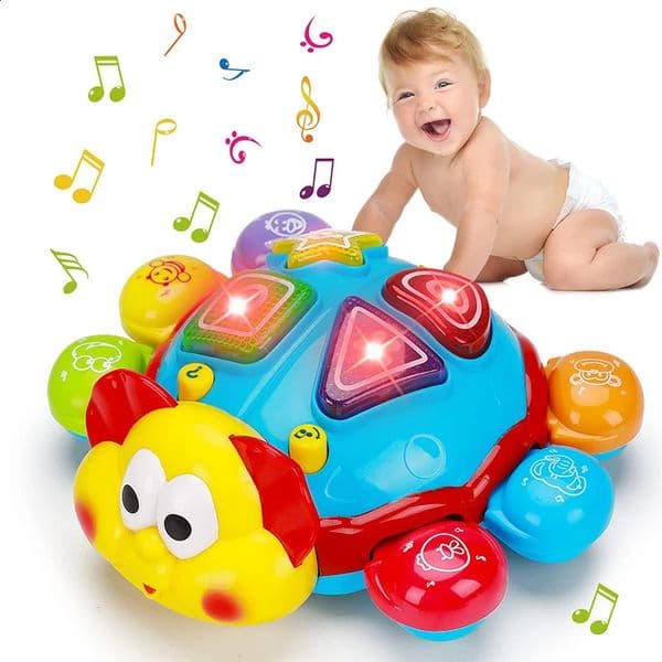 Baby Crawling Walking Musical Toy Spanish English Bilingual Learning Education Toys Babies Light Up Infant Toys for Kids Gifts250822BJ