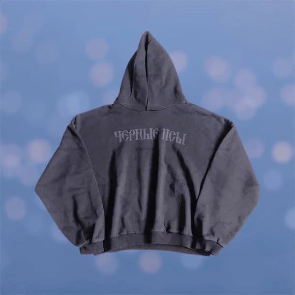 Street European American Retro Harajuku Sweatshirt Solid Color Classic Letter Printed Hoodie Casual Versatile Fashion Clothing 250815BJ