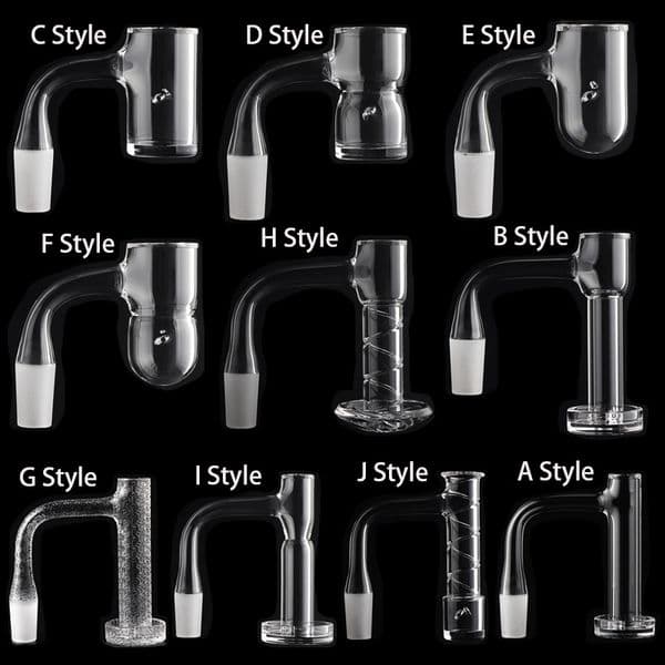 Full Weld Beveled Edge Control Tower Terp Slurpers Quartz Banger Round Bottom With 2pcs Tourbillon/ Spinning Air Holes Quartz Banger Nails