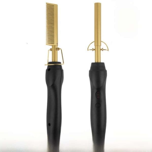 Electric Hot Heating Comb Hair Straightener Heat Pressing Combs Wet and Dry Hair Iron Straightening Brush Hair Styling Tools
