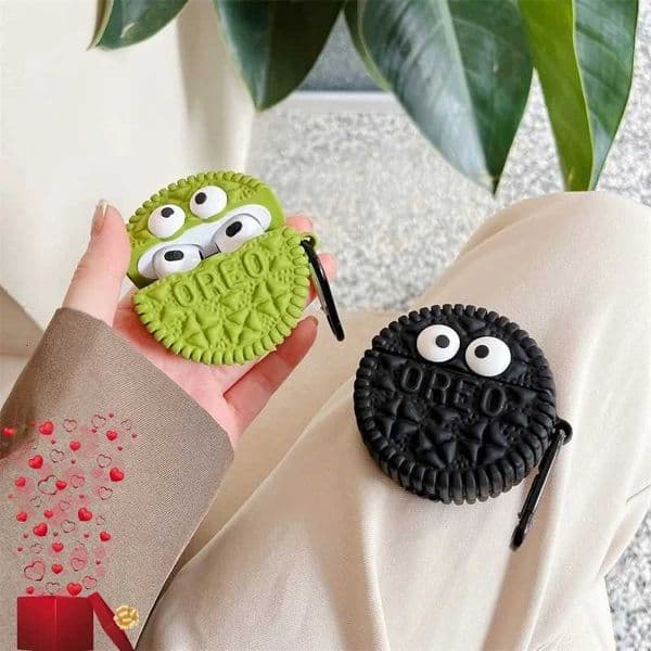 Cartoon-style Cute Cookie Earbud Protector Compatible with wireless headset 4 1/2 3 Pro/Pro2 Made of Silicone Material X250822
