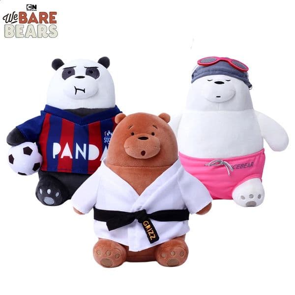 2026 New New 20Cm Sports Series We Bare Plush Toy Ornaments Cute Bear Football Swimming Doll Taekwondo Models Toy