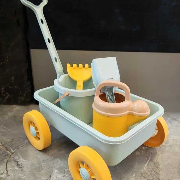 Pull Car Toy Pretend Play Beach Sand Trolley Kids Children Toddler Castle Building Seaside Playing Construction Building W250823