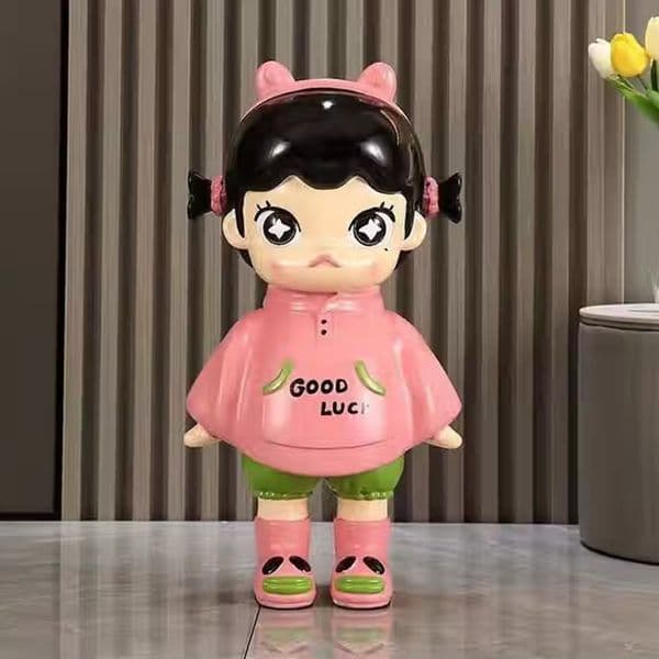 50cm Cartoon Girl Braided Hair Desk Decoration for Home HL025