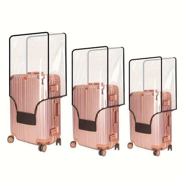 3PCS Transparent PVC Luggage Cover Protector - Universal Dustproof Scratch Resistant Suitcase Protector for 20-28in Travel Bags W250823