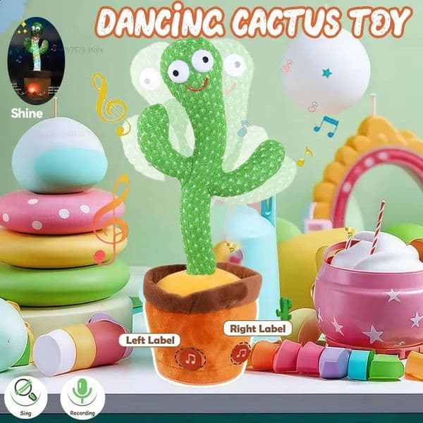Dancing Talking Cactus Toy Singing Mimicking Repeating Cactus Toy Toddler Gift Recording Voice Interactive Fun 250822BJ