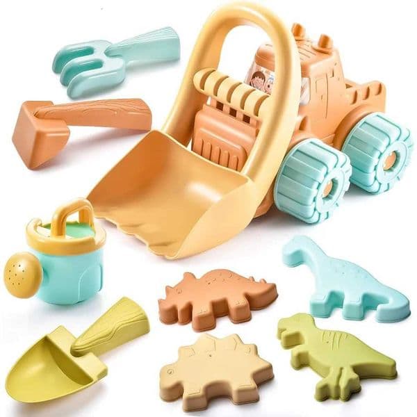 Beach Sand Toys Set with Dump Truck Car Toys for Toddlers Kids Outdoor Play Buckets Sand Shovels Animal Mold Sets Sandbox Toys W250823