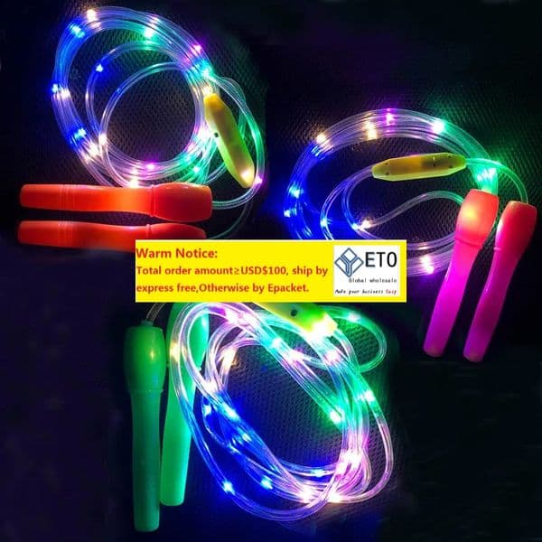 Children toys luminous skipping rope flash with switching LED new colorful luminous boys girls fitness sports equipment children's toy ZZ