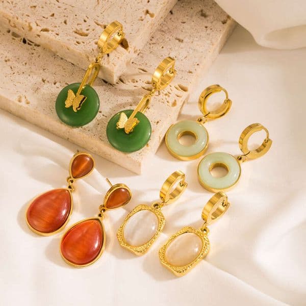 Gold studs Earrings Women men Wedding Party love Jewelry earrings Stainless Steel high mirror stud Earring never fade