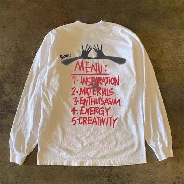 Y2k Vintage T Shirts for Men Letter Print Tee Top Long Sleeve Oversized Hip Hop O-Neck Cotton T Shirts Men Clothing Camiseta 250822CJBJ