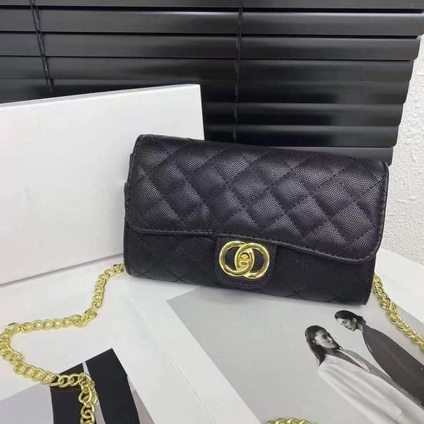 Designer bags Wallets Card holders Classic Diamond-patterned Flap Long Wallet Metal Chain Women's Crossbody Shoulder bags Purse luxury bag