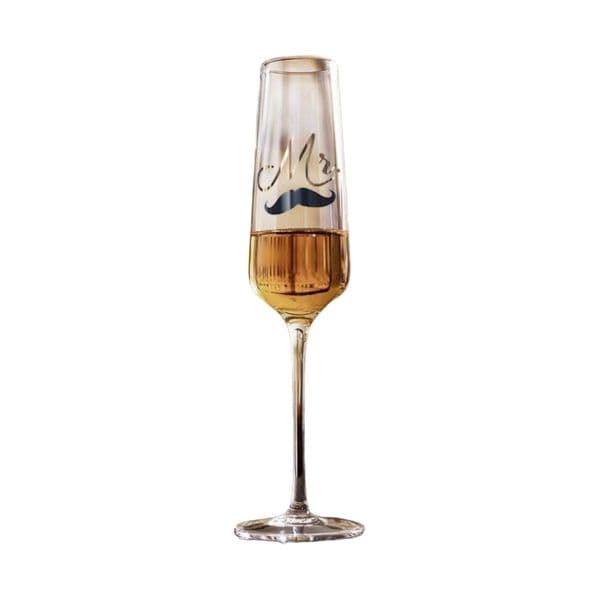 1 Piece 200ml Creative Champagne Glass Household Light Luxury European Glass High-Foot Glass Light And Transparent One-Piece Forming