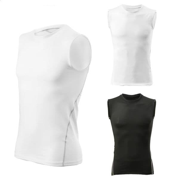 Men Compression Tank Top Quickdrying Jersey Slim Sleeveless Vest Breathable Quick Dry for Fitness Gym Sweat Cycling Active Tops 250823BJ