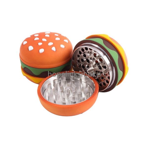 Big Size Hamburger Dsigned Smoke Herb Grinder Tobacco Miller Zinc Alloy Material-Random Color