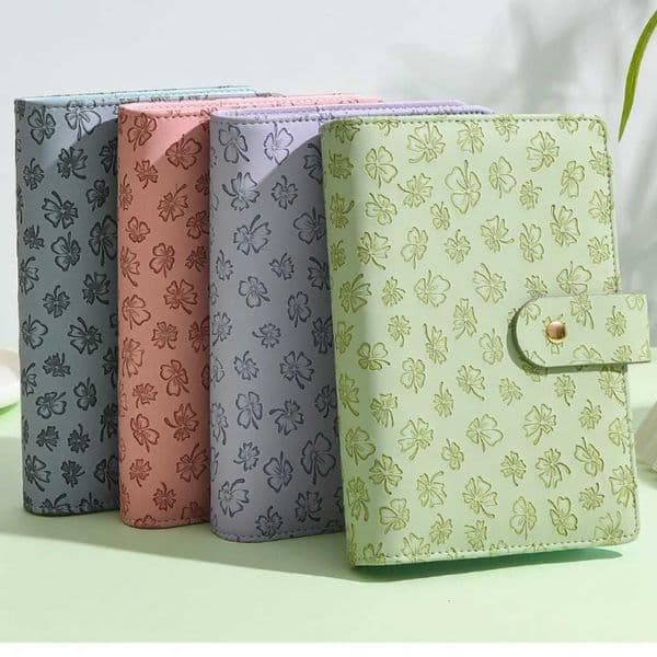 6 Figure Flower PU Leather DIY Binder Notebook Only Covers Diary Books Schedule Covers School Stationery X250825